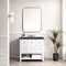 James Martin Vanities Breckenridge 36in Single Vanity, Bright White w/ 3 CM Charcoal Soapstone Top 330-V36-BW-3CSP - alternate 2